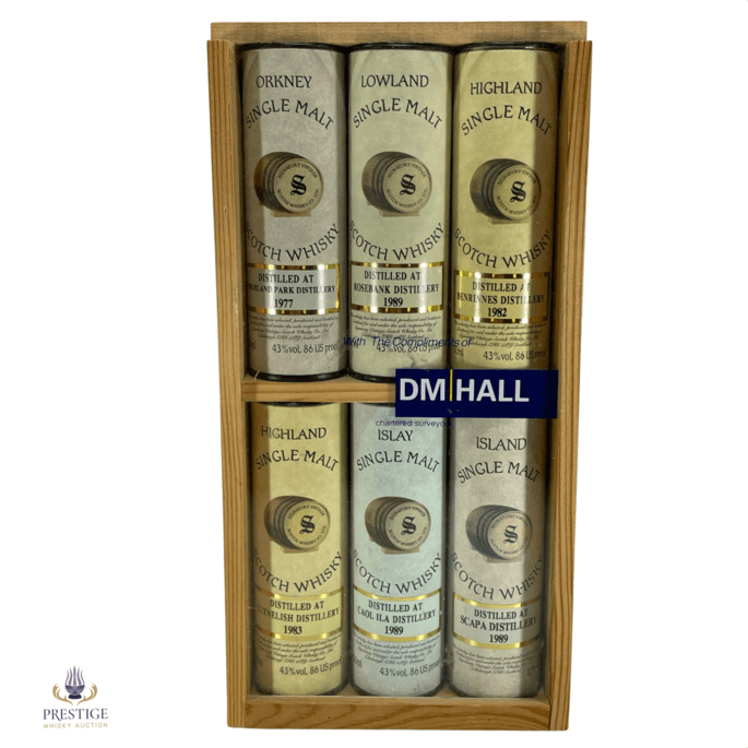Signatory Vintage Miniature Set: Highland Park 1977, Rosebank 1989, Benrinnes 1982, Clynelish 1983, Caol Ila 1989, Scapa 1989 Signatory Vintage Miniature Set: Highland Park 1977, Rosebank 1989, Benrinnes 1982, Clynelish 1983, Caol Ila 1989, Scapa 1989