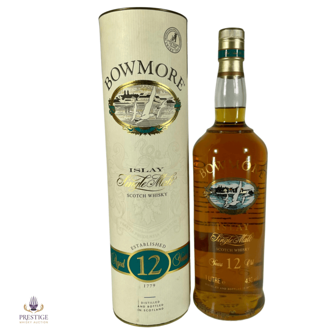 Bowmore 12 Year Old - 1990s Screen Print Bottle 1L