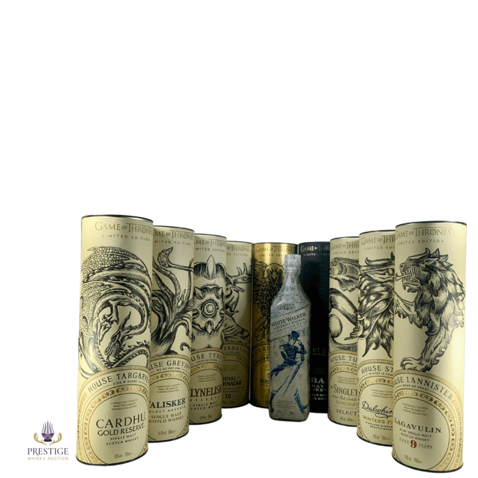 Game of Thrones Complete Set: Cardhu, Clynelish, Dalwhinnie, Lagavulin, Mortlach, Oban, Royal Lochnagar, Singleton, Talisker & Winter Walker Game of Thrones Complete Set: Cardhu, Clynelish, Dalwhinnie, Lagavulin, Mortlach, Oban, Royal Lochnagar, Singleton, Talisker & Winter Walker