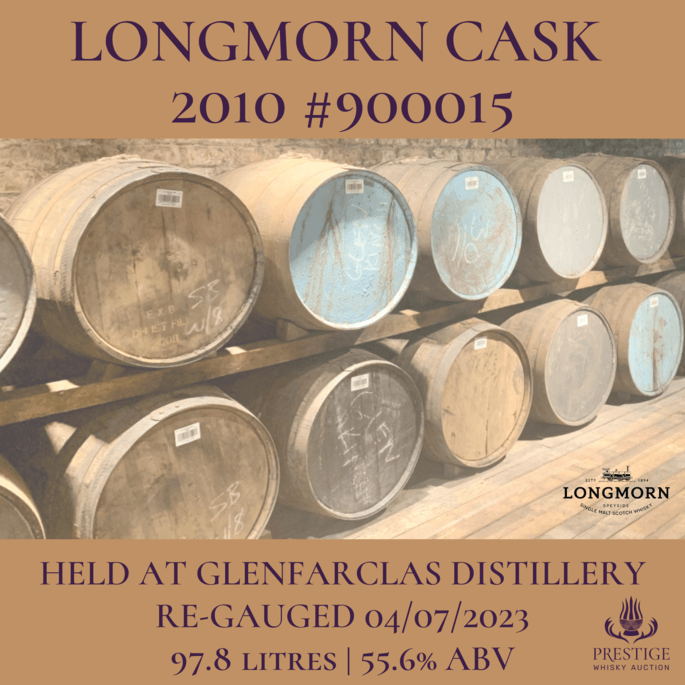 Longmorn 2010 Cask #900015 * Cask in Storage at Glenfarclas * Longmorn 2010 Cask #900015 * Cask in Storage at Glenfarclas *