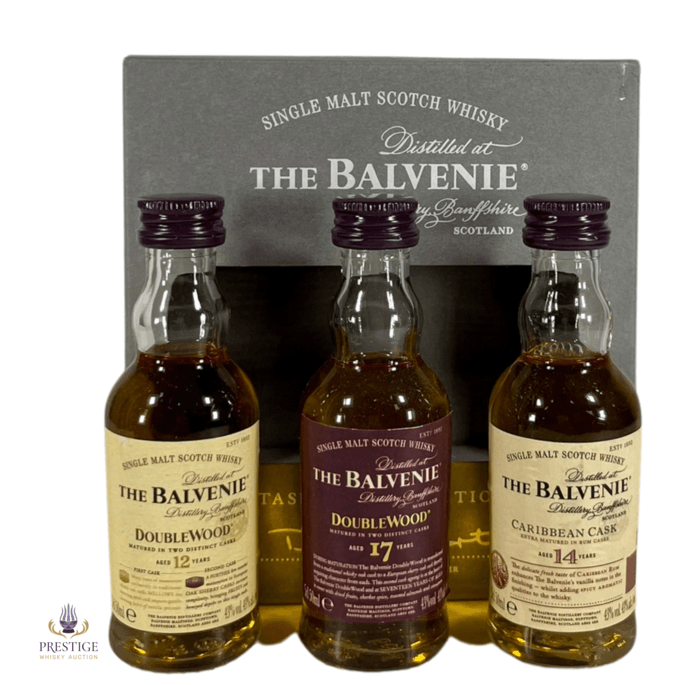 Balvenie Tasting Collection - 12 Year Old Double Wood, 17 Year Old Double Wood & 14 Year Old Caribbean Cask Balvenie Tasting Collection - 12 Year Old Double Wood, 17 Year Old Double Wood & 14 Year Old Caribbean Cask