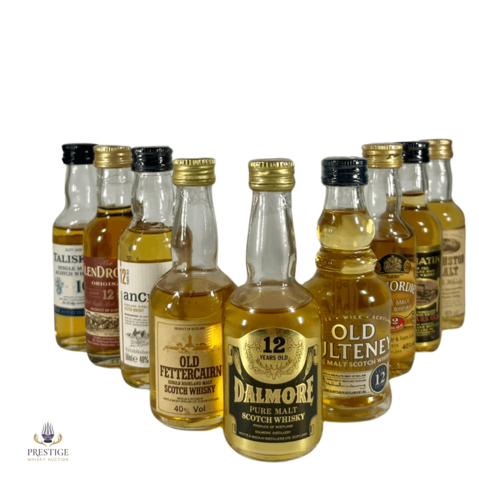Miniature Set: Deanston, Dalmore, Tomatin, Talisker, Glendronach, Old Fettercairn, Old Pulteney, Glenordie & An'Cnoc Miniature Set: Deanston, Dalmore, Tomatin, Talisker, Glendronach, Old Fettercairn, Old Pulteney, Glenordie & An'Cnoc
