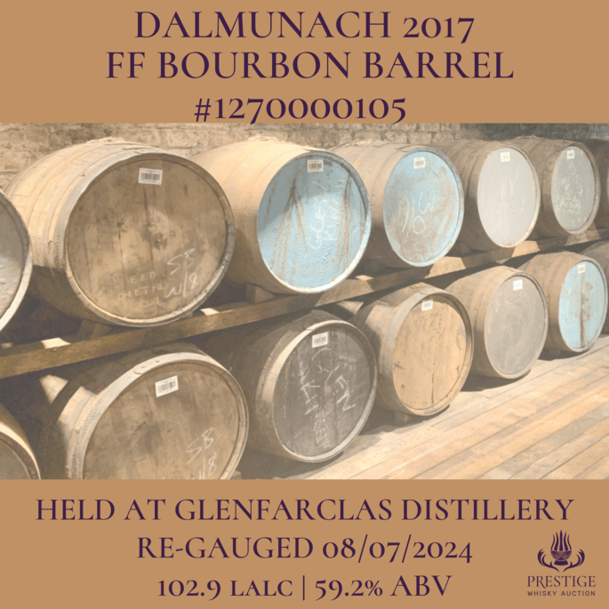 Dalmunach 2017 Cask #1270000105 * Cask in Storage at Glenfarclas * Dalmunach 2017 Cask #1270000105 * Cask in Storage at Glenfarclas *