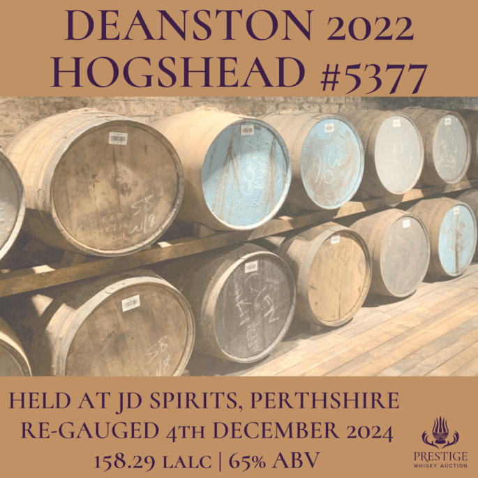 Deanston 2022 Hogshead #5377 * Cask in Storage at JD Spirits * Deanston 2022 Hogshead #5377 * Cask in Storage at JD Spirits *