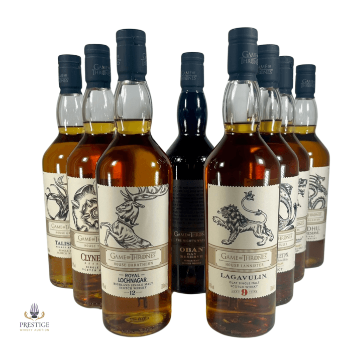 Game of Thrones Set: Cardhu, Clynelish, Dalwhinnie, Lagavulin, Oban, Royal Lochnagar, Singleton, Talisker Game of Thrones Set: Cardhu, Clynelish, Dalwhinnie, Lagavulin, Oban, Royal Lochnagar, Singleton, Talisker