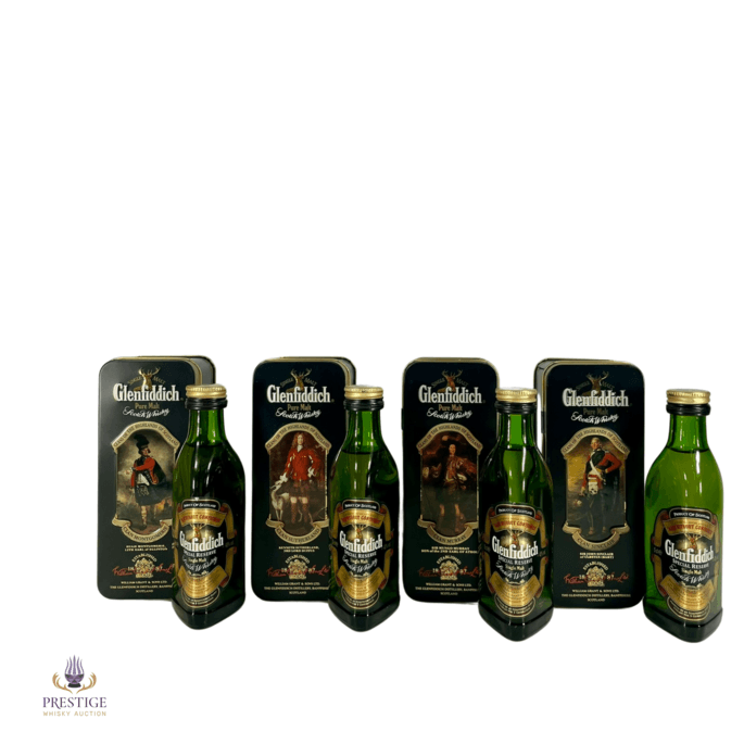 Glenfiddich Pure Malt Clan Miniatures: Clan Murray, Sinclair, Montgomerie & Sutherland 5cl