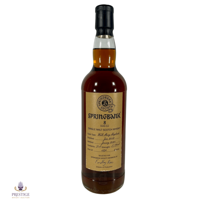 Springbank 2012 8 Year Old - Springbank Society