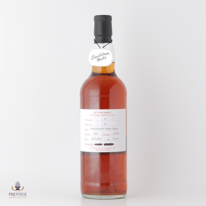 Springbank 2013 12 Year Old Duty Paid Sample