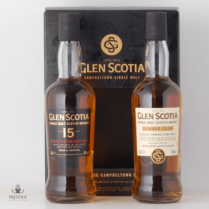 Glen Scotia 15 Year Old & Double Cask Gift Set 20cl