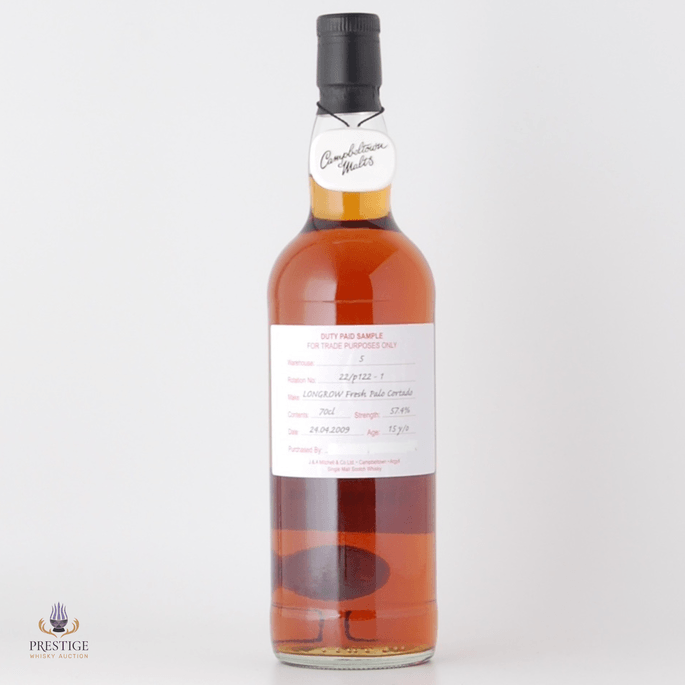 Longrow 2009 15 Year Old Duty Paid Sample