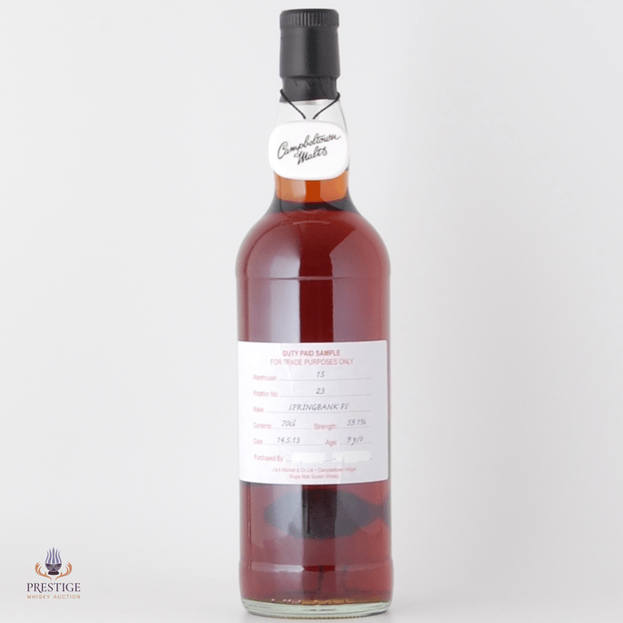 Springbank 2013 9 Year Old Duty Paid Sample