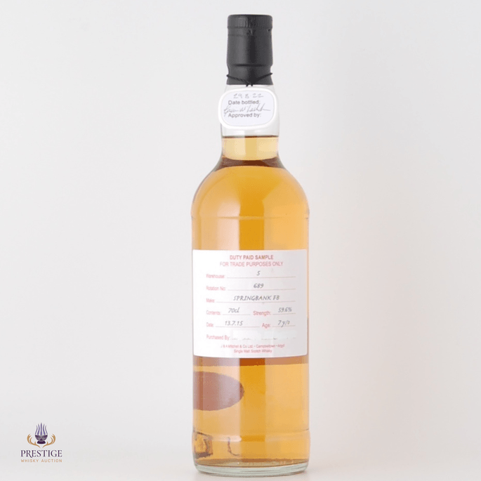 Springbank 2015 7 Year Old Duty Paid Sample