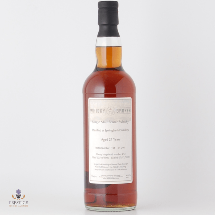 Springbank 1999 21 Year Old Single Cask #412 - Whisky Broker