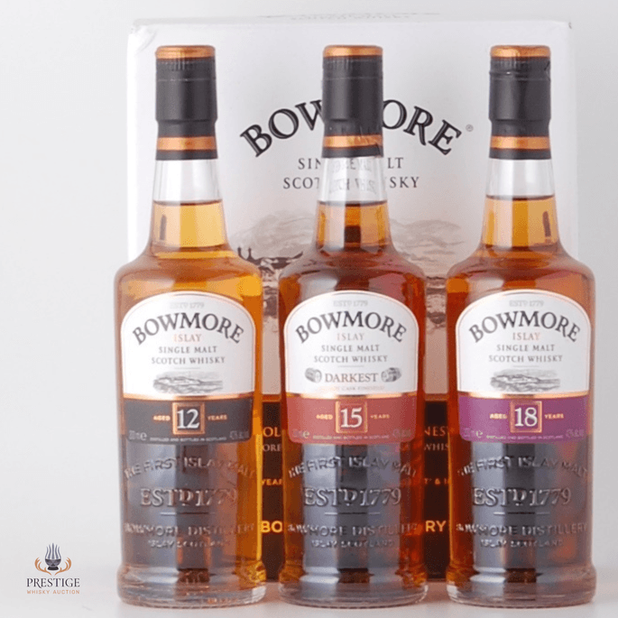 Bowmore Selection Set: 12 Year Old, 15 Year Old & 18 Year Old