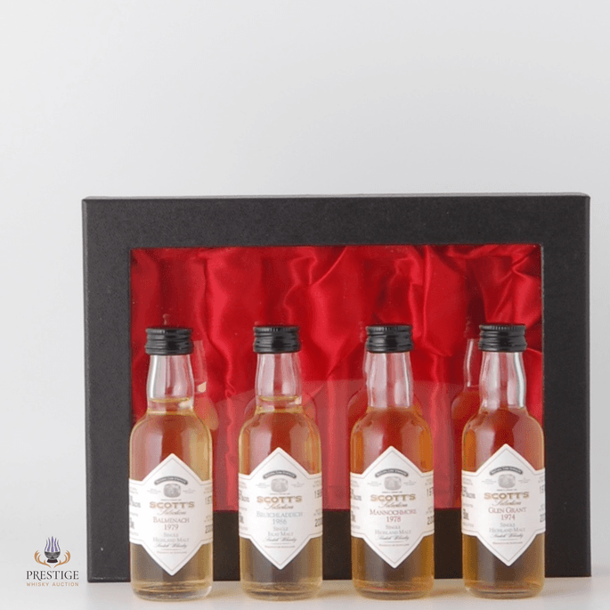 Scott's Selection Set: Balmenach 1979, Bruichladdich 1986, Mannochmore 1978 & Glen Grant 1974