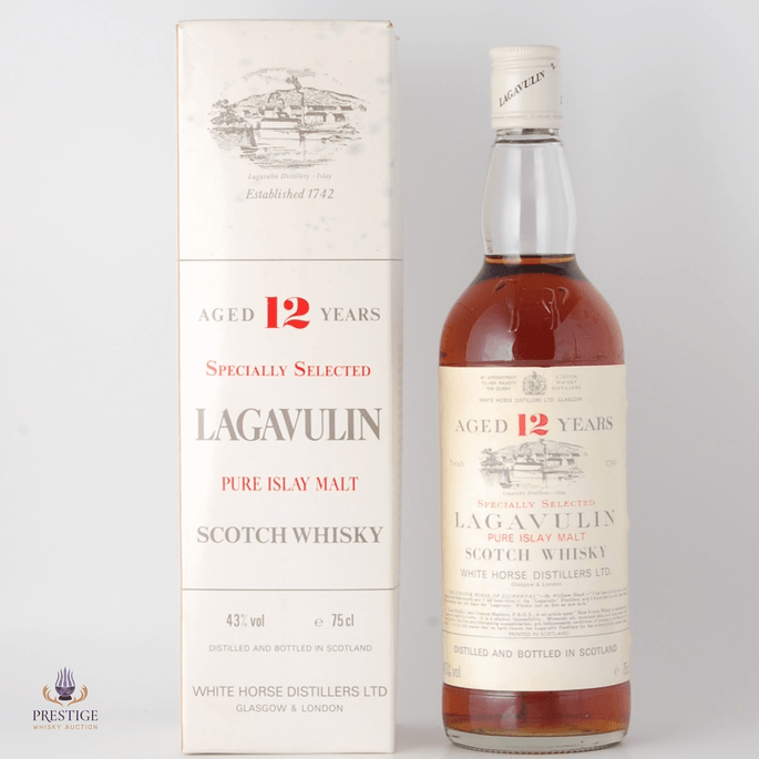 Lagavulin 12 Year Old - White Horse 1980s Bottling 75cl