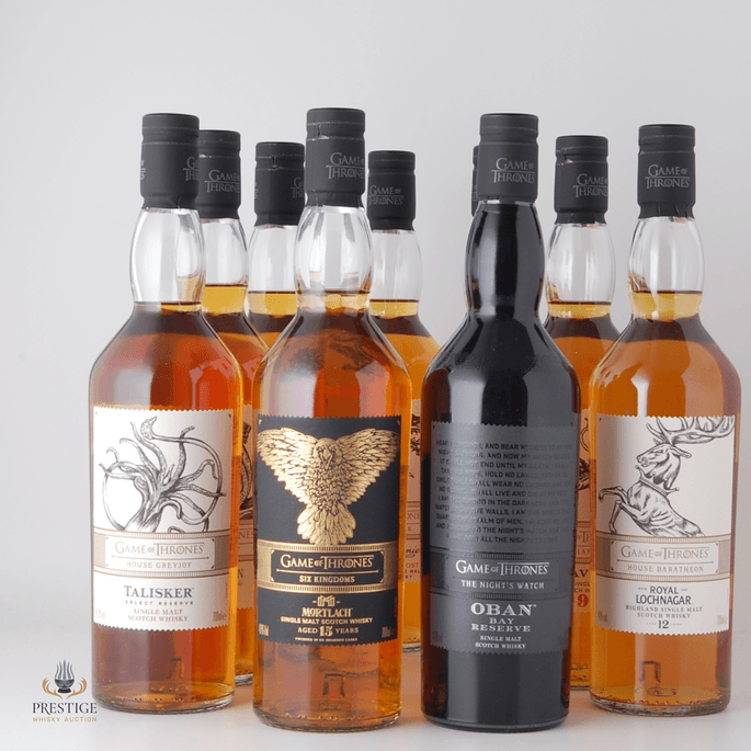 Game of Thrones Set: Cardhu, Clynelish, Dalwhinnie, Lagavulin, Mortlach, Oban, Royal Lochnagar, Singleton, Talisker