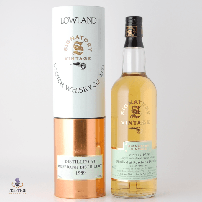 Rosebank 1989 12 Year Old Single Cask #716 - Signatory Vintage 