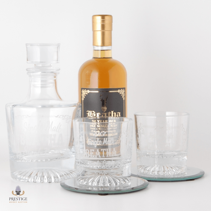 Arran 1996 26 Year Old Private Bottling - Beatha Decanter & Glass Set