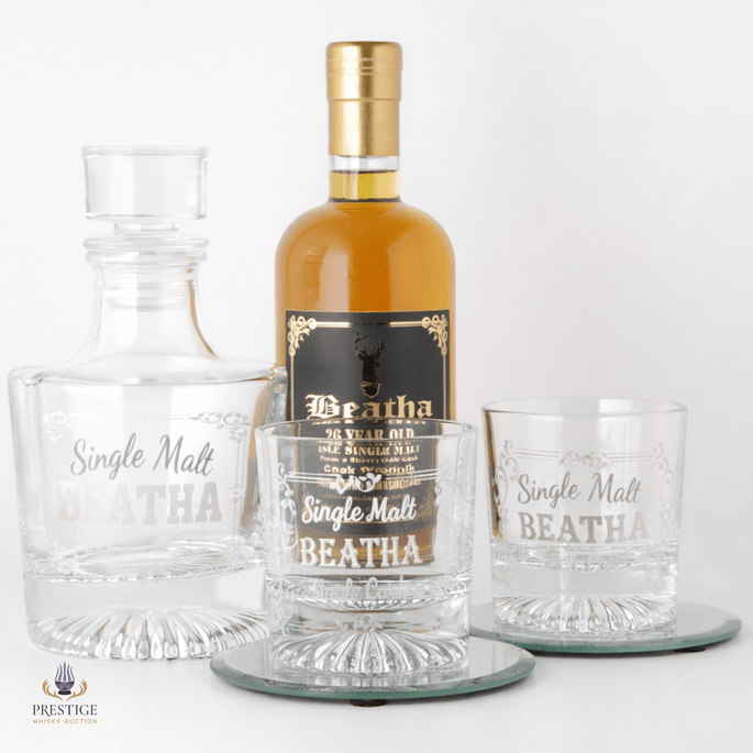 Arran 1996 26 Year Old Private Bottling - Beatha Decanter & Glass Set