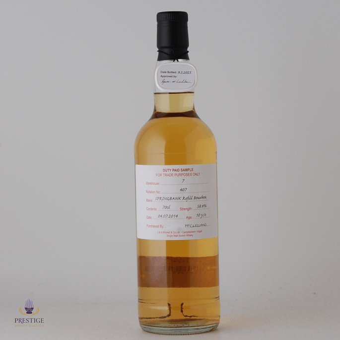 Springbank 2014 10 Year Old Duty Paid Sample