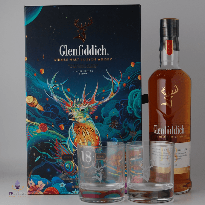 Glenfiddich 18 Year Old Limited Edition - Glasses Gift Set