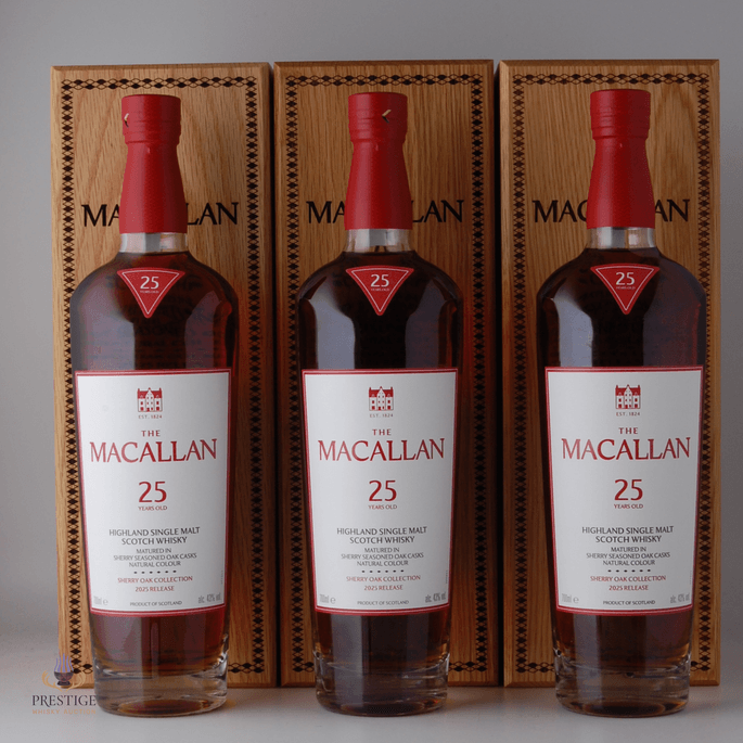 Macallan 25 Year Old Sherry Oak - 2025 Release - Set of 3