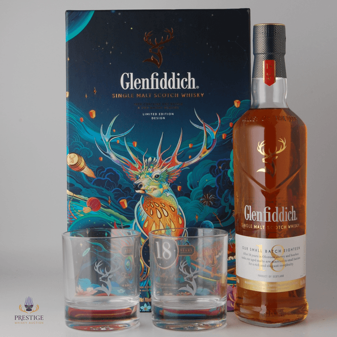 Glenfiddich 18 Year Old Limited Edition - Glasses Gift Set