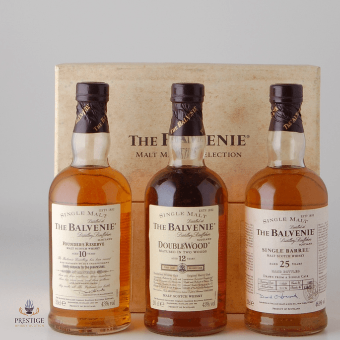 Balvenie Malt Master's Selection:  10 Year Old Founders Reserve, 12 Year Old Double Wood & 25 Year Old Single Barrel 20cl