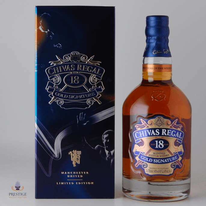 Chivas Regal 18 Year Old Gold Signature - Manchester United Limited Edition 