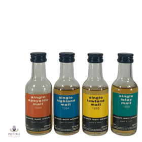 Single Malt Tasting Pack Islay 1986 Speyside 1984 Highland 1984  Lowland 1985 scl