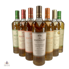 Macallan Harmony Collection X 7 Fine Cacao Rich Cacao Smooth Arabica Intense Arabica Amber Meadow Green Meadow Vibrant Oak